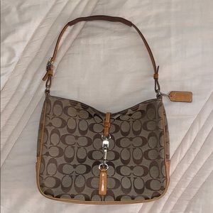 Coach light brown purse
